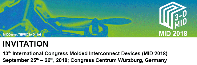 Zum Artikel "25.-26.09.2018: 13. Internationaler Kongress Molded Interconnect Devices (MID) 2018"