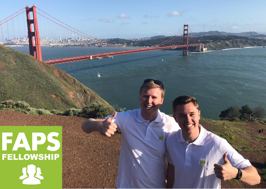 Zum Artikel "21.-29.03.2019: Zwei FAPS-Fellows unternehmerisch unterwegs auf der FAU Silicon Valley Spring School"