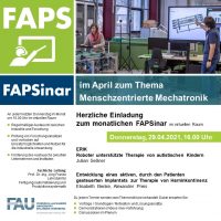 FAPSinar im April – Menschzentrierte Mechatronik