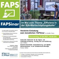 FAPSinar im Mai: Effizienzsteigerung in der Bordnetz-Wertschöpfungskette