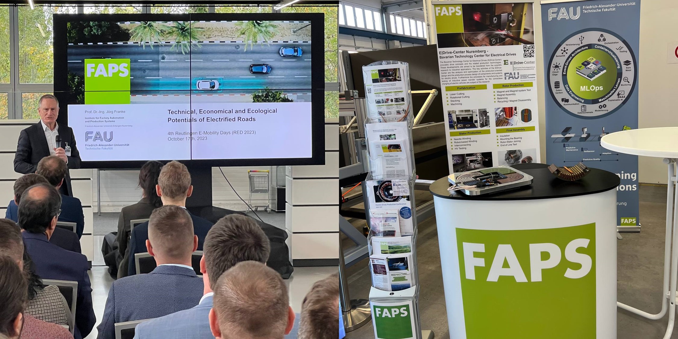 Zum Artikel "17.10.-19.10.2023: Forschungsbereich Elektromaschinenbau stellt im Rahmen der “Reutlingen E-Mobility Days” aus"